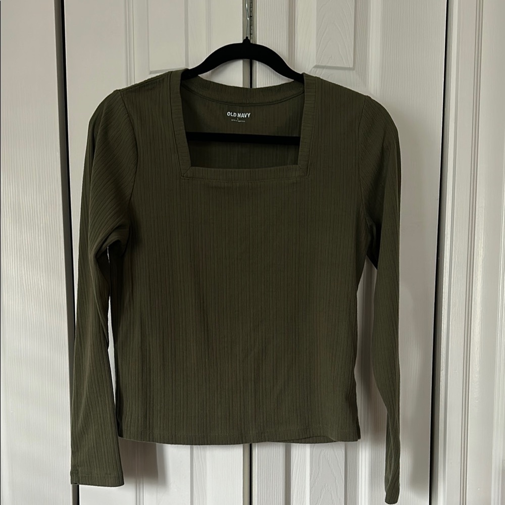 Old Navy Green Fitted Blouse